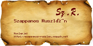 Szappanos Ruszlán névjegykártya